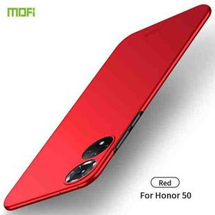 For Honor 50 MOFI Frosted PC Ultra-thin Hard Case(Red)