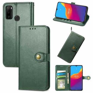 For Ulefone Note 10 Solid Color Leather Buckle Phone Case with Lanyard & Photo Frame & Card Slot & Wallet & Stand Function(Green)