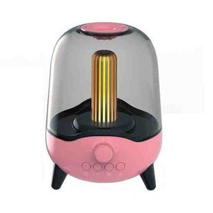 LP-20 LED Night Light Wireless Bluetooth 5.0 Music Speaker Support TF Card / AUX(Pink)