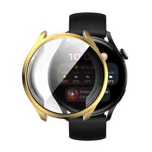 For Huawei Watch 3 46mm ENKAY Hat-Prince Full Coverage Transparent Soft Case TPU HD Clear Cover(Gold)