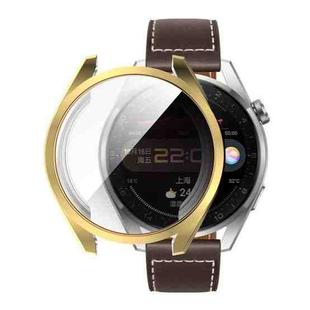 For Huawei Watch 3 Pro 48mm ENKAY Hat-Prince Full Coverage Transparent Soft Case TPU HD Clear Cover(Gold)