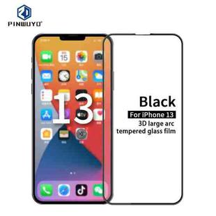 For iPhone 13 / 13 Pro PINWUYO 9H 3D Curved Full Screen Explosion-proof Tempered Glass Film(Black)