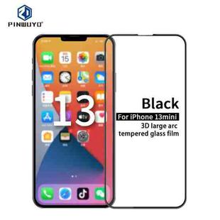 For iPhone 13 mini PINWUYO 9H 3D Curved Full Screen Explosion-proof Tempered Glass Film (Black)