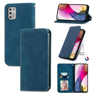 For Motorola Moto G Stylus 2021 Retro Skin Feel Business Magnetic Horizontal Flip Leather Case with Holder & Card Slots & Wallet & Photo Frame(Blue)