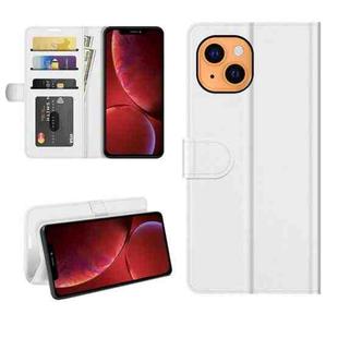 For iPhone 13 mini R64 Texture Single Horizontal Flip Protective Case with Holder & Card Slots & Wallet& Photo Frame (White)