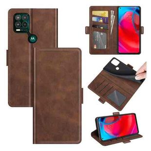 For Motorola Moto G Stylus 5G Dual-side Magnetic Buckle Horizontal Flip Leather Case with Holder & Card Slots & Wallet(Brown)