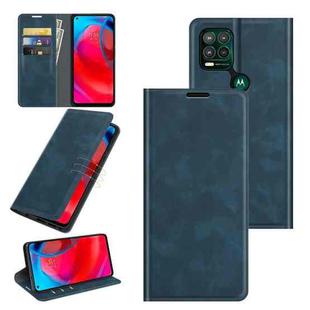 For Motorola Moto G Stylus 5G Retro-skin Business Magnetic Suction Leather Case with Holder & Card Slots & Wallet(Dark Blue)