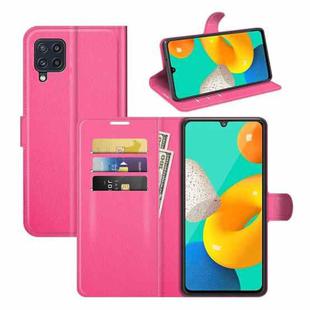 For Samsung Galaxy M32 Litchi Texture Horizontal Flip Protective Case with Holder & Card Slots & Wallet(Rose red)