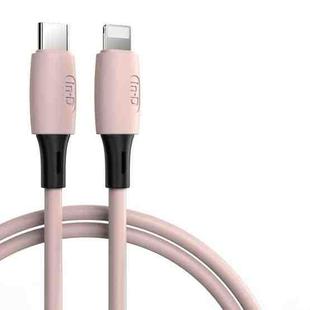 ENKAY Hat-Prince ENK-CB209 PD 20W 3A Type-C to 8 Pin Silicone Data Sync Fast Charging Cable, Cable Length: 1.2m(Pink)