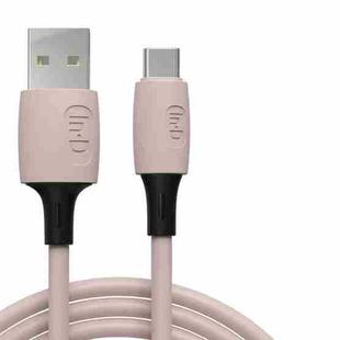 ENKAY Hat-Prince ENK-CB1102 3A USB to USB-C / Type-C Silicone Data Sync Fast Charging Cable, Cable Length: 1.8m(Pink)