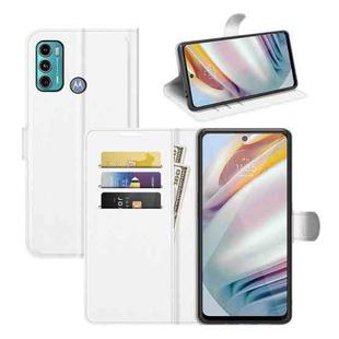 For Motorola Moto G60/G40 Fusion Litchi Texture Horizontal Flip Protective Case with Holder & Card Slots & Wallet(White)