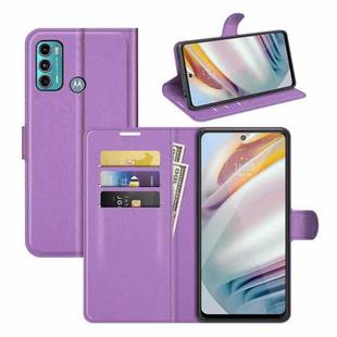 For Motorola Moto G60/G40 Fusion Litchi Texture Horizontal Flip Protective Case with Holder & Card Slots & Wallet(Purple)