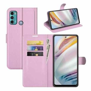 For Motorola Moto G60/G40 Fusion Litchi Texture Horizontal Flip Protective Case with Holder & Card Slots & Wallet(Pink)