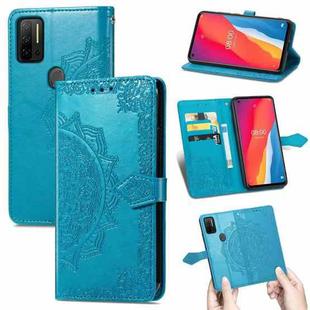 For Ulefone Note 11 Plus Mandala Flower Embossed Horizontal Flip Leather Case with Bracket / Card Slot / Wallet / Lanyard(Blue)