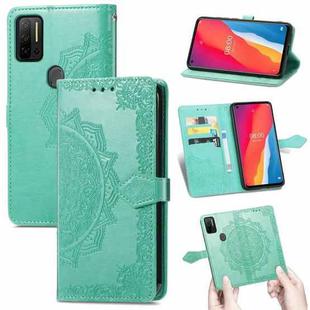 For Ulefone Note 11 Plus Mandala Flower Embossed Horizontal Flip Leather Case with Bracket / Card Slot / Wallet / Lanyard(Green)