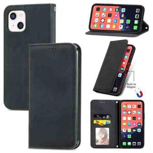 For iPhone 13 mini  Retro Skin Feel Business Magnetic Horizontal Flip Leather Case With Holder & Card Slots & Wallet & Photo Frame(Black)
