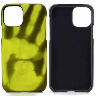 For iPhone 13 mini Paste Skin + PC Thermal Sensor Discoloration Case (Black Green)