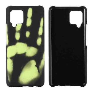 Paste Skin + PC Thermal Sensor Discoloration Case For Samsung Galaxy A42 5G(Black Green)