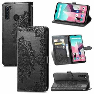 For Blackview A80 Pro Mandala Flower Embossed Horizontal Flip Leather Case with Holder & Three Card Slots & Wallet & Lanyard(Black)