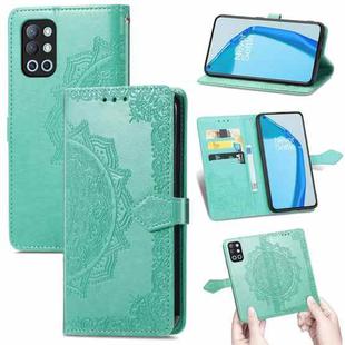 For OnePlus 9R Mandala Flower Embossed Horizontal Flip Leather Case with Holder & Three Card Slots & Wallet & Lanyard(Green)