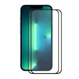 For iPhone 13 Pro Max 2pcs ENKAY Hat-Prince Full Glue 0.26mm 9H 2.5D Tempered Glass Screen Protector Full Coverage Film 