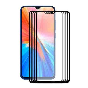 For  Xiaomi Redmi Note 8 2021 5 PCS ENKAY Hat-Prince Full Glue 0.26mm 9H 2.5D Tempered Glass Screen Protector Full Coverage Film