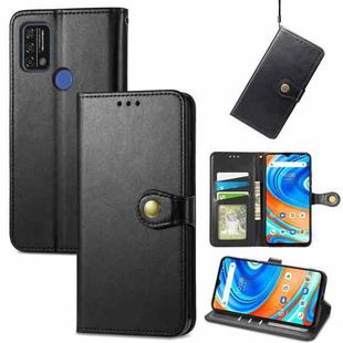 For UMIDIGI  A9 Retro Solid Color Buckle Leather Phone Case(Black)