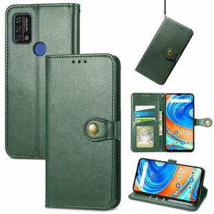 For UMIDIGI  A9 Retro Solid Color Buckle Leather Phone Case(Green)
