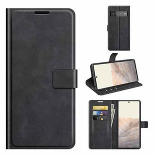 Retro Calf Pattern Buckle Horizontal Flip Leather Case with Holder & Card Slots & Wallet For Google Pixel 6 Pro(Black)