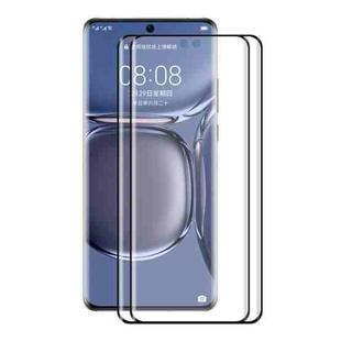 2 PCS For Huawei P50 Pro ENKAY 3D Heat Bending Tempered Glass Film