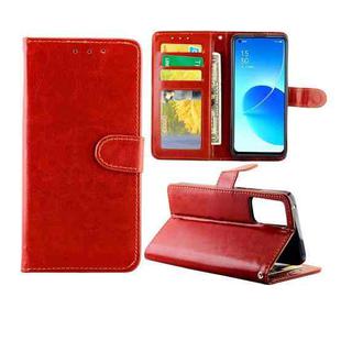 For OPPO Reno6 5G Crazy Horse Texture Leather Horizontal Flip Protective Case with Holder & Card Slots & Wallet & Photo Frame(Brown)