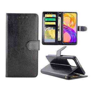 For OPPO Realme 8 / 8 Pro Crazy Horse Texture Leather Horizontal Flip Protective Case with Holder & Card Slots & Wallet & Photo Frame(Black)