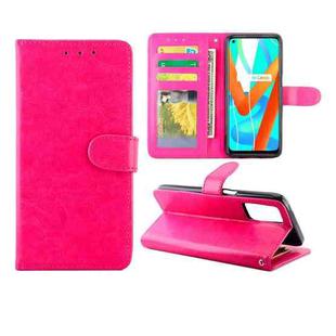 For OPPO Narzo 30 5G / Realme V13 5G / Realme 8 5G / Realme Q3I 5G Crazy Horse Texture Leather Horizontal Flip Protective Case with Holder & Card Slots & Wallet & Photo Frame(Rose Red)