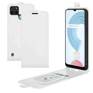 For OPPO Realme C21Y R64 Texture Single Vertical Flip Leather Protective Case with Card Slots & Photo Frame(White)