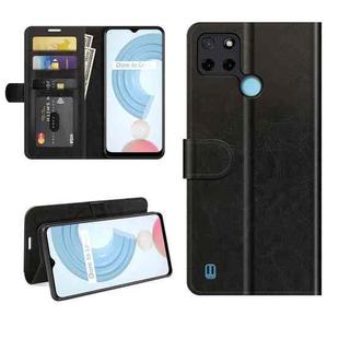 For OPPO Realme C21Y R64 Texture Single Horizontal Flip Protective Case with Holder & Card Slots & Wallet& Photo Frame(Black)