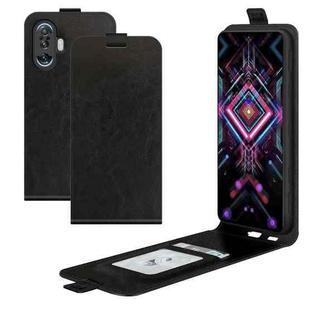 For Xiaomi Poco F3 GT R64 Texture Single Vertical Flip Leather Protective Case with Card Slots & Photo Frame(Black)