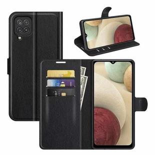 For Samsung Galaxy F12 / M12 Litchi Texture Horizontal Flip Protective Case with Holder & Card Slots & Wallet(Black)