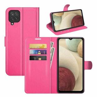For Samsung Galaxy F12 / M12 Litchi Texture Horizontal Flip Protective Case with Holder & Card Slots & Wallet(Rose Red)