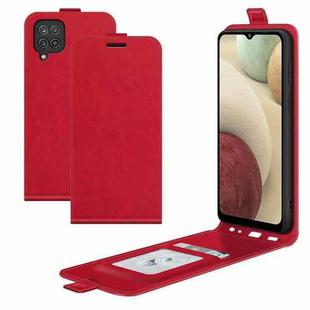 For Samsung Galaxy F12 / M12 R64 Texture Single Vertical Flip Leather Protective Case with Card Slots & Photo Frame(Red)