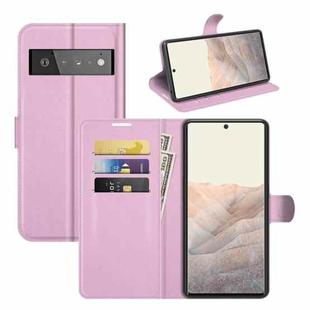 For Google Pixel 6 Pro Litchi Texture Horizontal Flip Protective Case with Holder & Card Slots & Wallet(Pink)