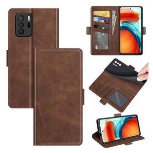 For Xiaomi Poco M3 Pro Dual-side Magnetic Buckle Flip Leather Phone Case(Brown)