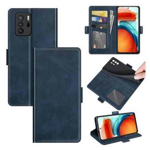 For Xiaomi Poco M3 Pro Dual-side Magnetic Buckle Flip Leather Phone Case(Dark Blue)