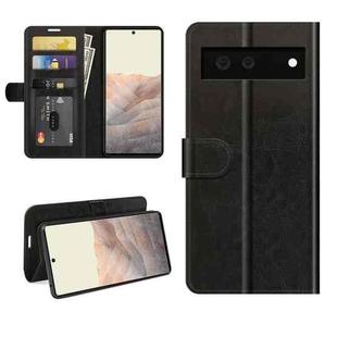For Google Pixel 6 R64 Texture Single Horizontal Flip Protective Case with Holder & Card Slots & Wallet& Photo Frame(Black)