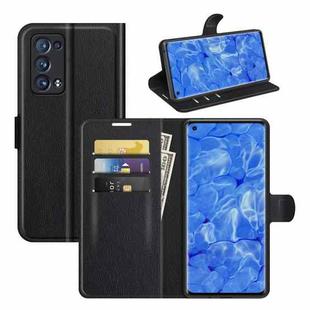 For OPPO Reno6 Pro+ 5G Litchi Texture Horizontal Flip Protective Case with Holder & Card Slots & Wallet(Black)