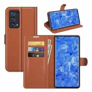 For OPPO Reno6 Pro+ 5G Litchi Texture Horizontal Flip Protective Case with Holder & Card Slots & Wallet(Brown)