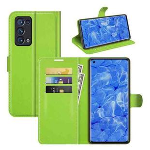 For OPPO Reno6 Pro+ 5G Litchi Texture Horizontal Flip Protective Case with Holder & Card Slots & Wallet(Green)