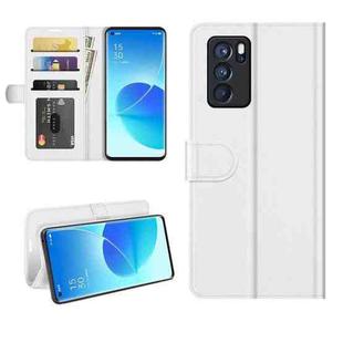 For OPPO Reno6 Pro 5G R64 Texture Single Horizontal Flip Protective Case with Holder & Card Slots & Wallet& Photo Frame(White)