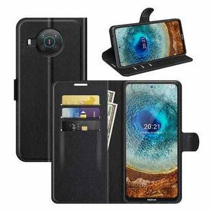 For Nokia X10/X20 Litchi Texture Horizontal Flip Protective Case with Holder & Card Slots & Wallet(Black)