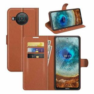 For Nokia X10/X20 Litchi Texture Horizontal Flip Protective Case with Holder & Card Slots & Wallet(Brown)