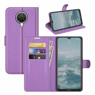 For Nokia G10/G20 Litchi Texture Horizontal Flip Protective Case with Holder & Card Slots & Wallet(Purple)